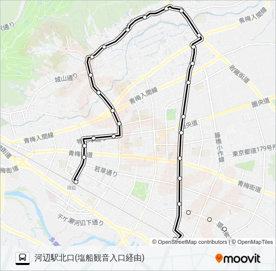 河11 バスの路線図