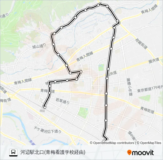 河11 バスの路線図