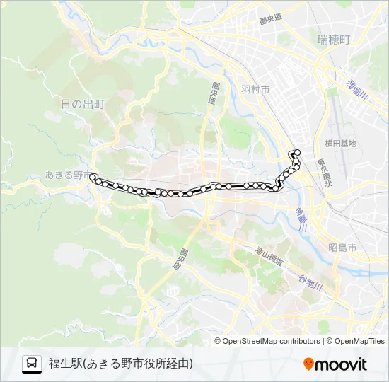 福20 バスの路線図