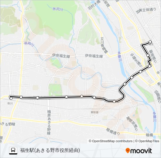 福21 Bus Line Map