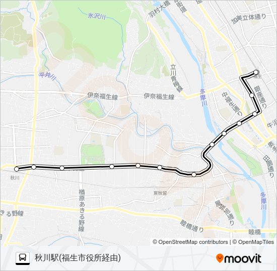 福21 Bus Line Map