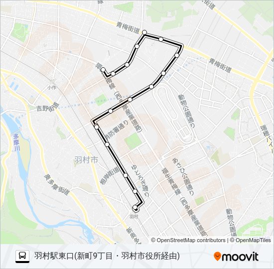 羽33 Bus Line Map