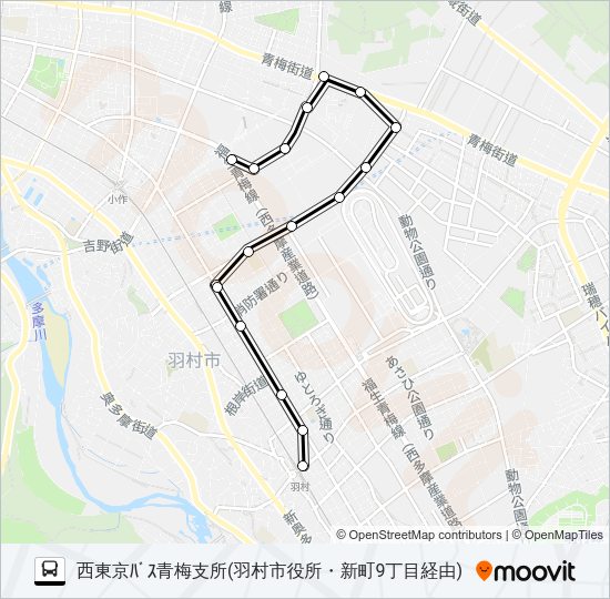 羽33 Bus Line Map