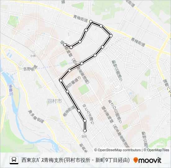 羽33 Bus Line Map