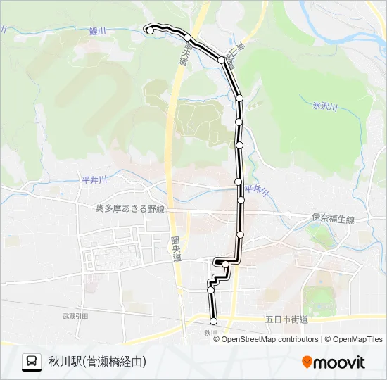 菅01 Bus Line Map