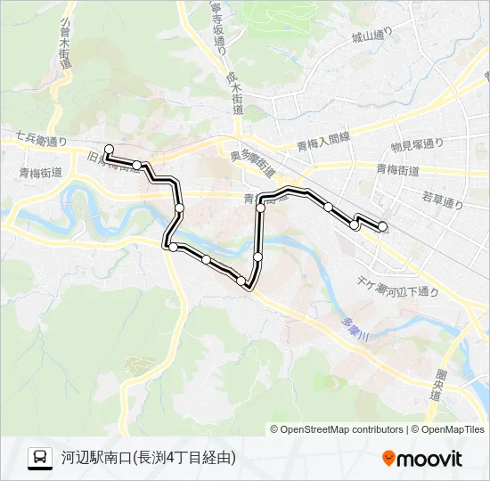 青21 バスの路線図