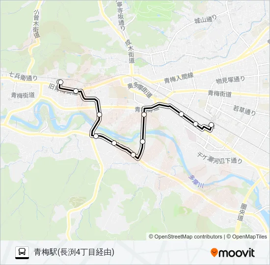 青21 バスの路線図
