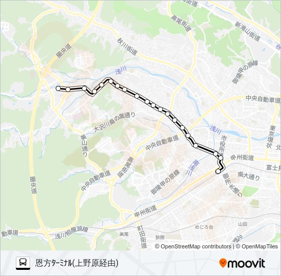 うえ01 Bus Line Map