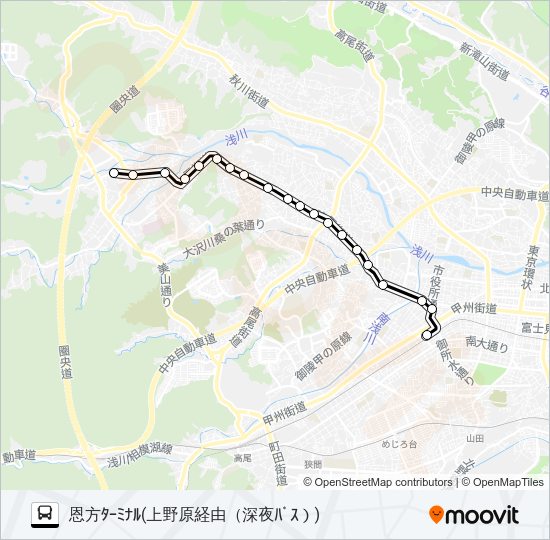 うえ01 Bus Line Map