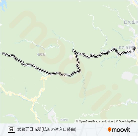 五滝10 Bus Line Map