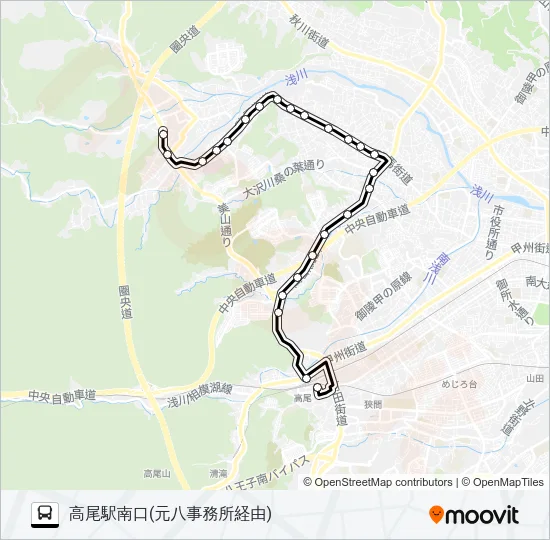元八02 バスの路線図