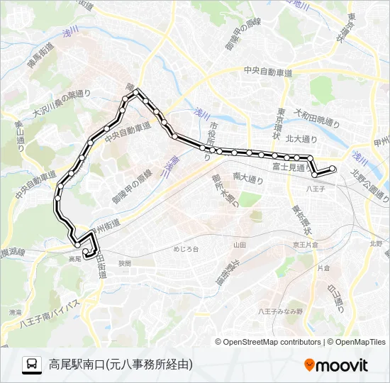 元八03 バスの路線図