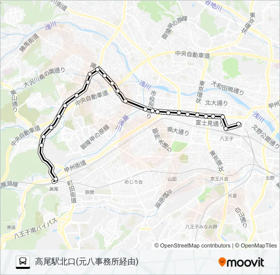 元八03 バスの路線図