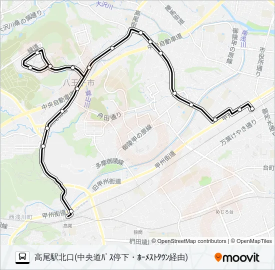 元八16 Bus Line Map