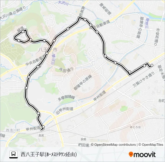元八16 Bus Line Map
