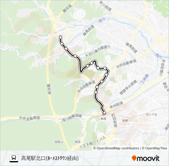 元八18 Bus Line Map