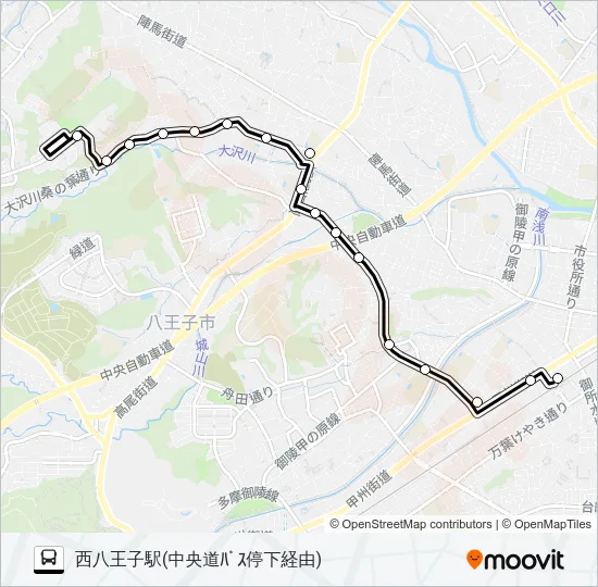 元八21 Bus Line Map
