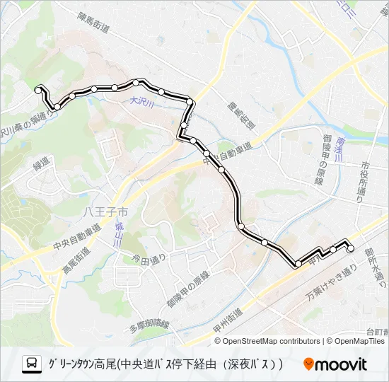 元八21 Bus Line Map