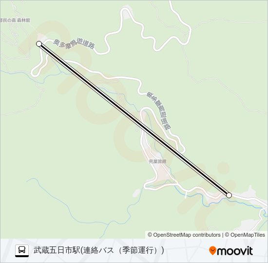 連絡バス Bus Line Map