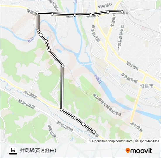 高月02 バスの路線図
