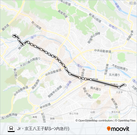 レーン内急行 Bus Line Map