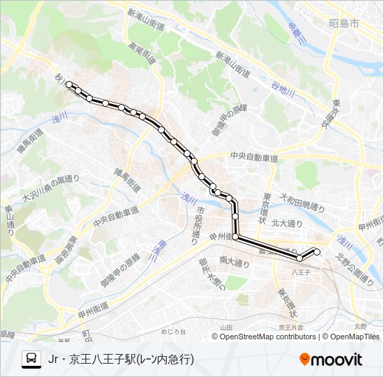 レーン内急行 Bus Line Map