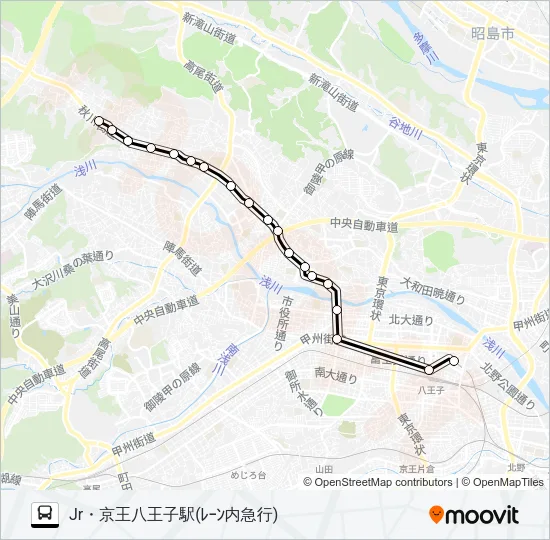 レーン内急行 Bus Line Map