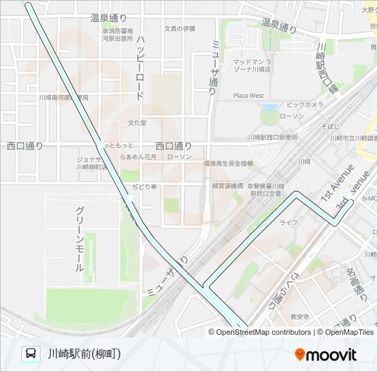 柳町 Bus Line Map