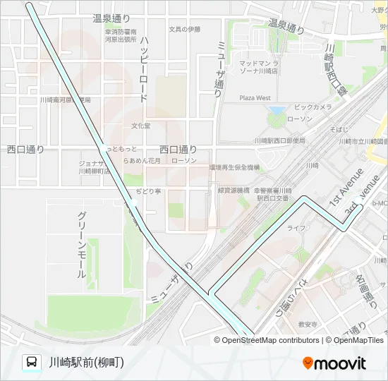 柳町 Bus Line Map