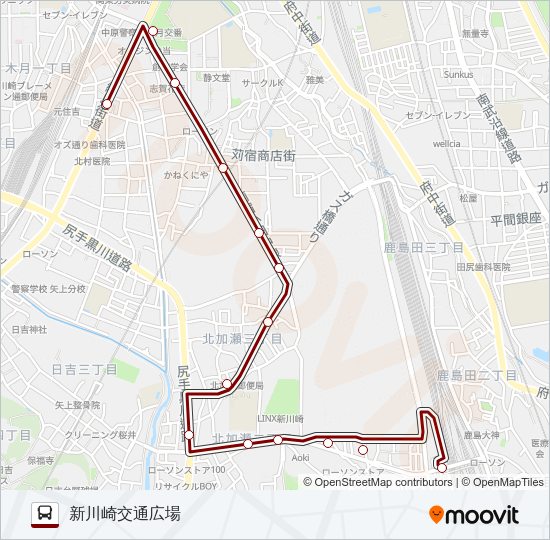 元０２ Bus Line Map