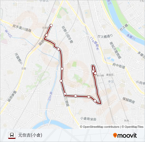 元０２ Bus Line Map