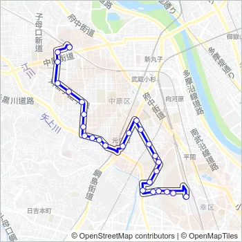 原６２ Bus Line Map