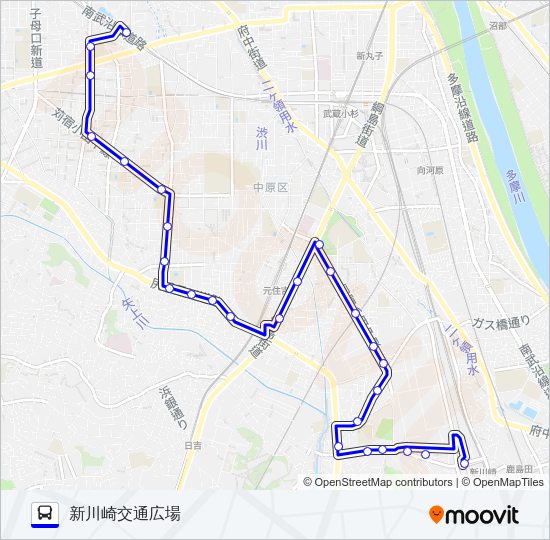 原６２ Bus Line Map