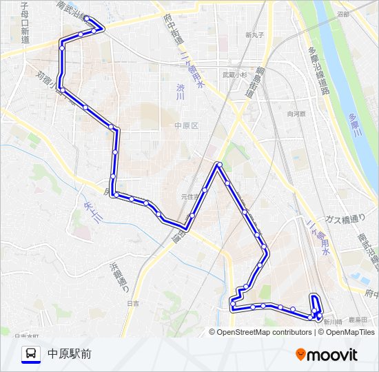 原６２ Bus Line Map