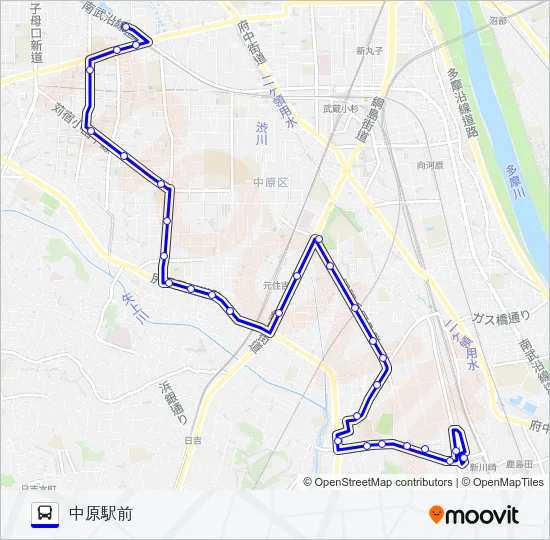 原６２ Bus Line Map