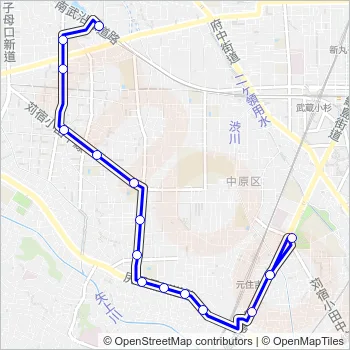 原６２ Bus Line Map