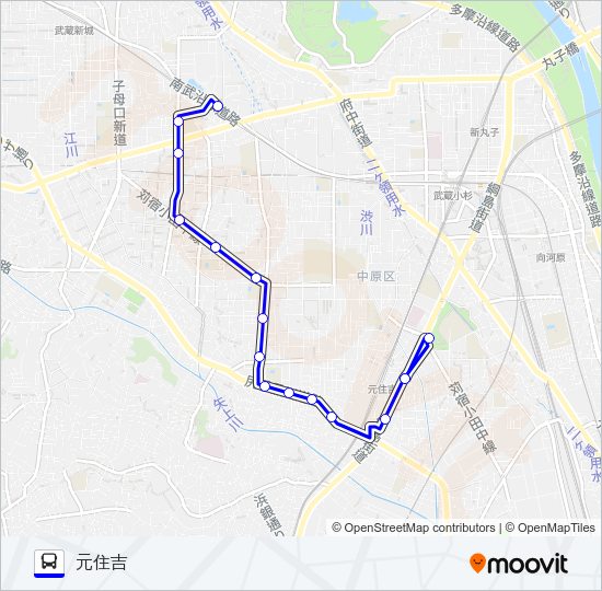 原６２ Bus Line Map