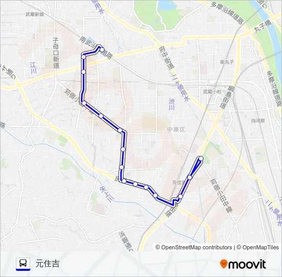 原６２ Bus Line Map