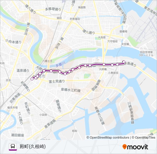 川０１ Bus Line Map