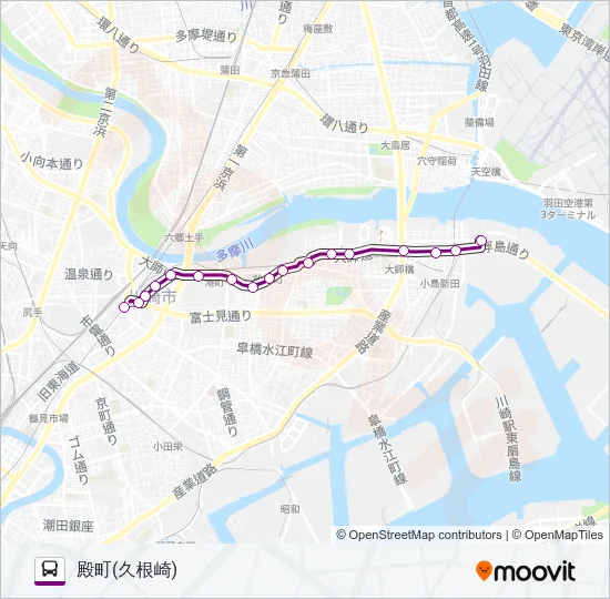 川０１ バスの路線図