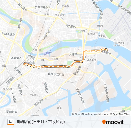 川０２ Bus Line Map