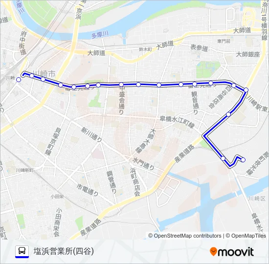 川０３ バスの路線図