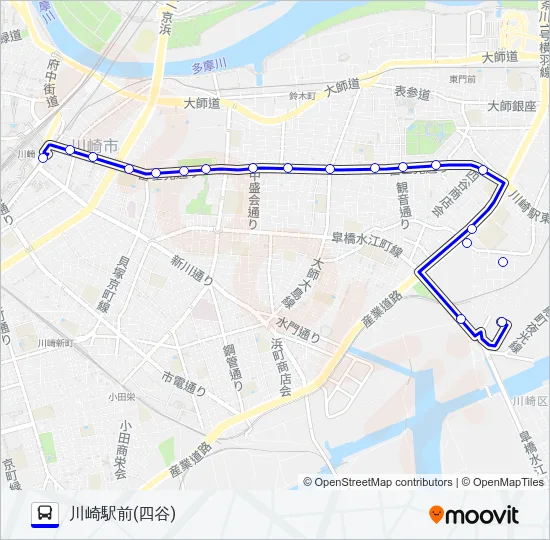 川０３ バスの路線図