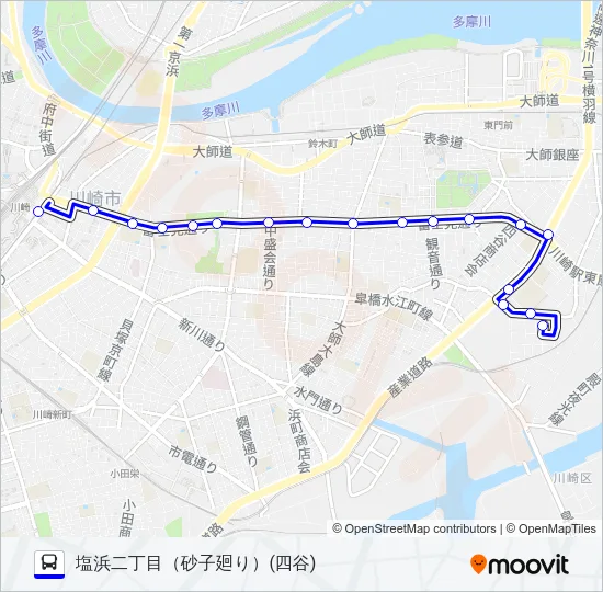 川０３ バスの路線図