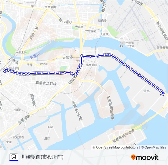 川０３ バスの路線図