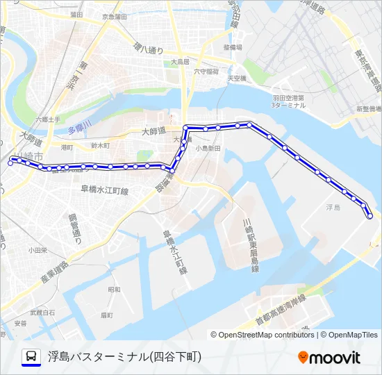 川０３ バスの路線図