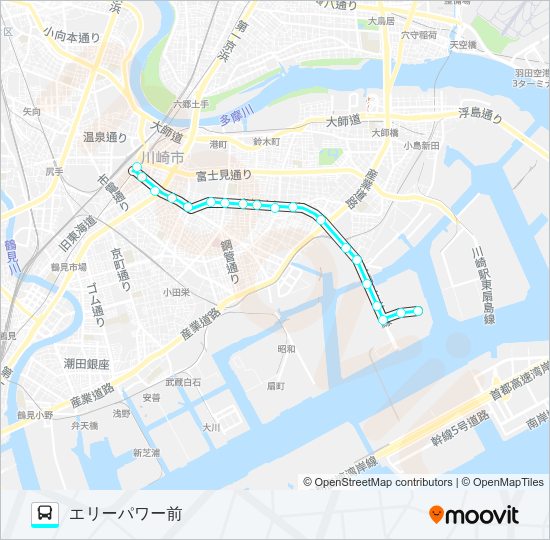 川２１ Bus Line Map