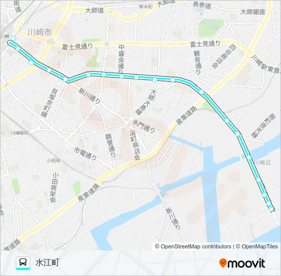 川２１ Bus Line Map