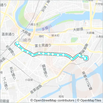 川２１ Bus Line Map