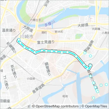 川２１ Bus Line Map